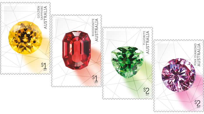 Australian gemstone stamp collection