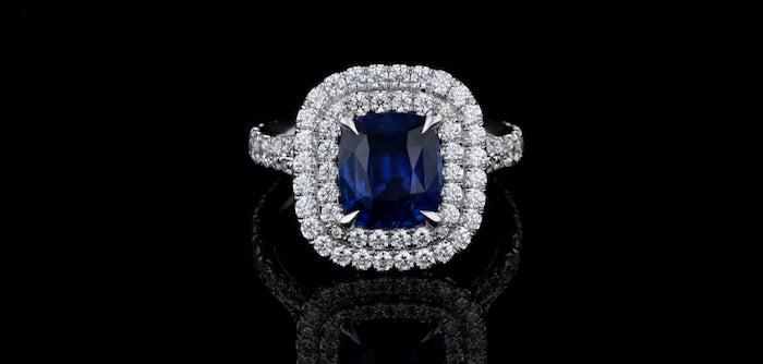 royal blue sapphire and diamond ring for royals and engagement
